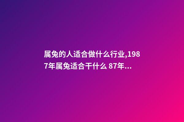 属兔的人适合做什么行业,1987年属兔适合干什么 87年属兔最适合干什么工作的,属兔的人最适合什么职业-第1张-观点-玄机派